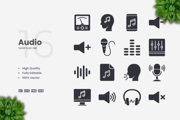 Audio Solid Icons: A Modern Solution for Creative and Professional Design Needs