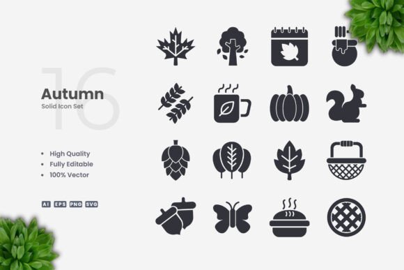 Autumn Solid Icons: A Versatile Tool for Modern Design Workflows