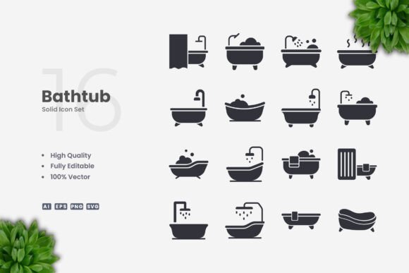 Bathtub Solid Icons: A Strategic Tool for Clear and Effective Visual Communication