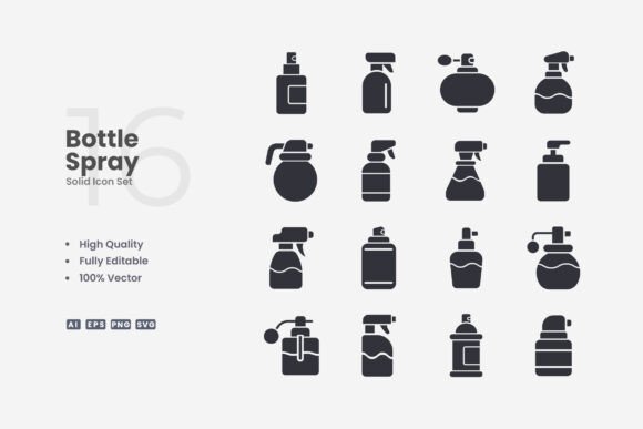 Bottle Spray Solid Icons: A Guide to Simple and Clean Icon Design