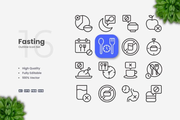 Fasting Icons for Clean Design Projects