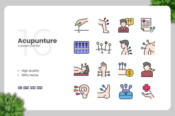 h1 Acupuncture Color Icons: A Versatile Design Solution for Modern Projects