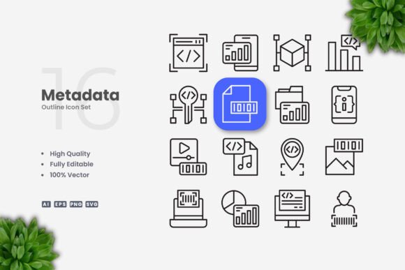 Metadata Icons for Modern Design Needs
