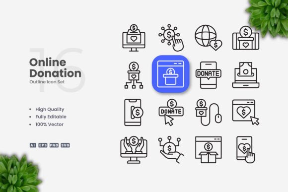 Online Donation Icons: A Versatile Tool for Digital and Print Projects