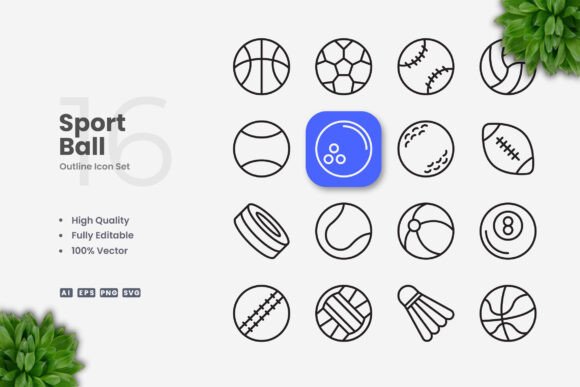 Sports Ball Icons: Enhancing Visual Communication with Simple and Clean Design