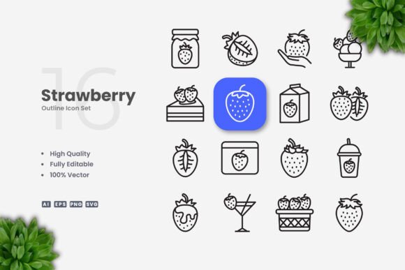 Strawberry Icons: A Versatile and Clean Design Solution