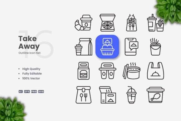 Takeaway Icons: Simple and Clean Design for Modern Visual Communication