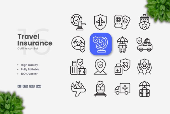 Travel Insurance Icons