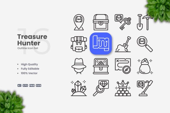 Treasure Hunter Icons: Creative Power for Designers