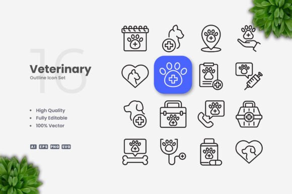 Veterinary Icons for Creative Projects