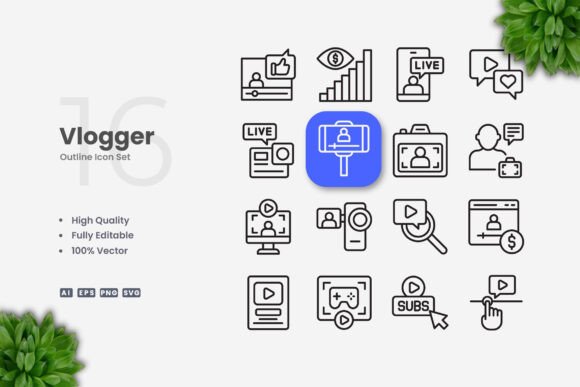 Vlogger Icons: Streamlining Visual Communication in Modern Workflows