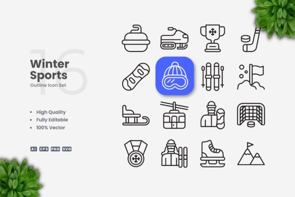 Winter Sports Icons: A Versatile Tool for Modern Designers