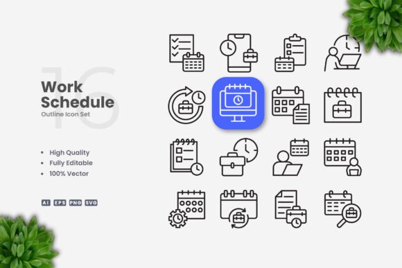 Work Schedule Icons: A Versatile Tool for Modern Designers