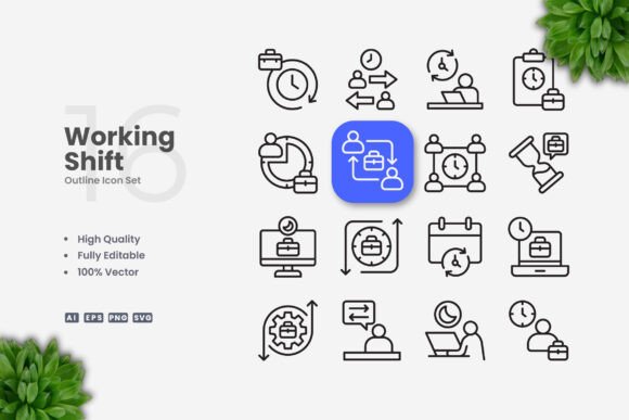 Working Shift Icons for Every Creative Need